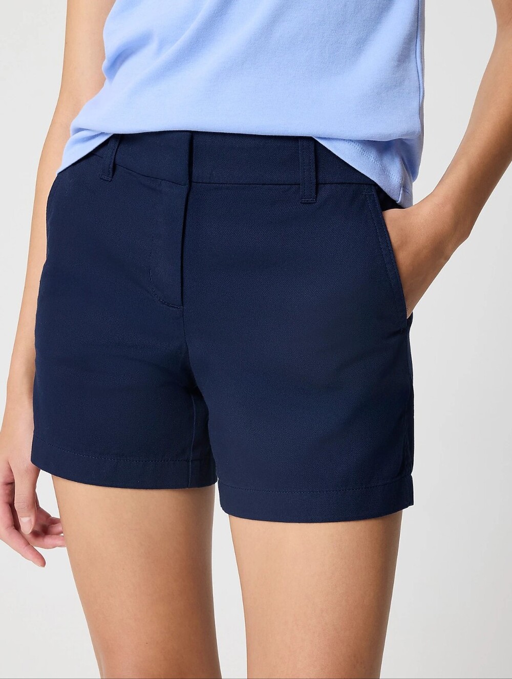 J. Crew Women's Navy Cotton Chino Shorts